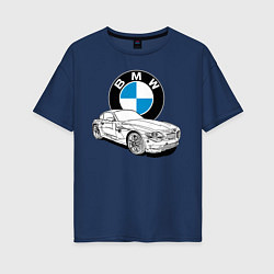 Женская футболка оверсайз BMW