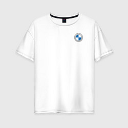 Футболка оверсайз женская BMW LOGO 2020, цвет: белый