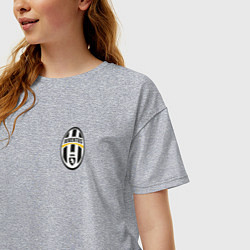 Футболка оверсайз женская JUVENTUS, цвет: меланж — фото 2