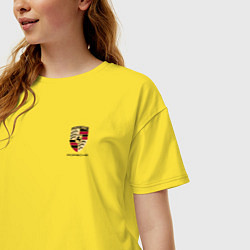 Футболка оверсайз женская PORSCHE, цвет: желтый — фото 2