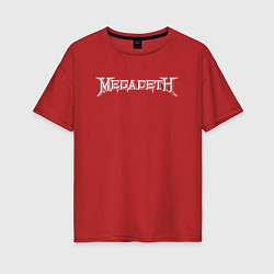 Футболка оверсайз женская Megadeth, цвет: красный