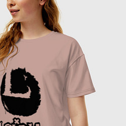 Футболка оверсайз женская Louna, цвет: пыльно-розовый — фото 2