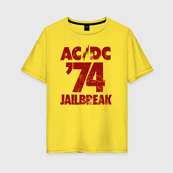 Женская футболка оверсайз ACDC 74 jailbreak