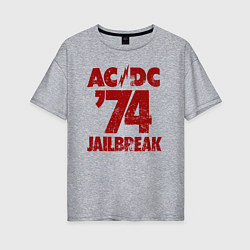 Женская футболка оверсайз ACDC 74 jailbreak