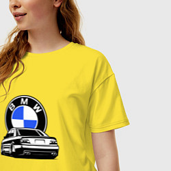 Футболка оверсайз женская BMW JDM, цвет: желтый — фото 2