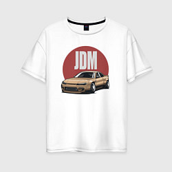 Футболка оверсайз женская JDM, цвет: белый