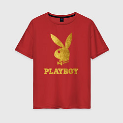 Женская футболка оверсайз PLAYBOY GOLD