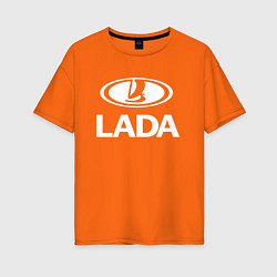 Футболка оверсайз женская Lada цвета оранжевый — фото 1