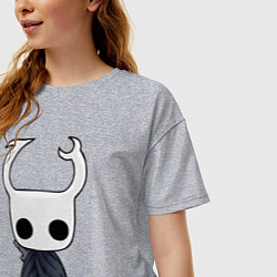 Футболка оверсайз женская Рыцарь Hollow Knight, цвет: меланж — фото 2