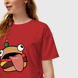 Футболка оверсайз женская Fortnite Burger, цвет: красный — фото 2