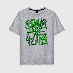 Женская футболка оверсайз GTA Tag GROVE
