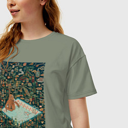 Футболка оверсайз женская BoJack Horseman, цвет: авокадо — фото 2