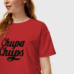 Футболка оверсайз женская Chupa-Chups Logo, цвет: красный — фото 2