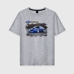 Женская футболка оверсайз SUBARU