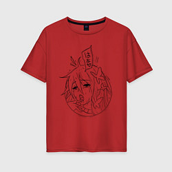 Женская футболка оверсайз Anime girl