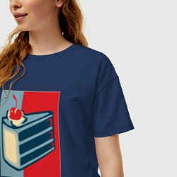 Футболка оверсайз женская PORTAL, цвет: тёмно-синий — фото 2