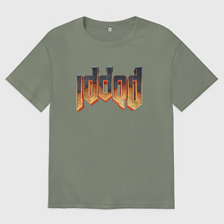 Футболка оверсайз женская IDDQD DOOM, цвет: авокадо