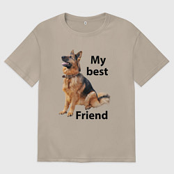 Женская футболка оверсайз Овчарка