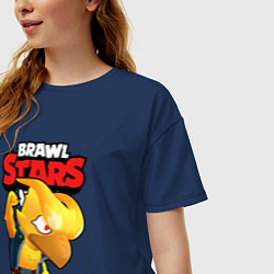 Футболка оверсайз женская BRAWL STARS CROW PHOENIX, цвет: тёмно-синий — фото 2