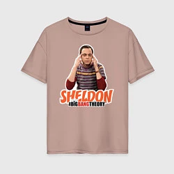 Футболка оверсайз женская Sheldon, цвет: пыльно-розовый