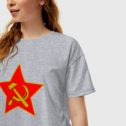 Футболка оверсайз женская СССР, цвет: меланж — фото 2