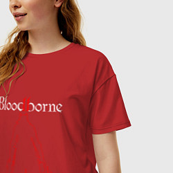 Футболка оверсайз женская Bloodborne, цвет: красный — фото 2