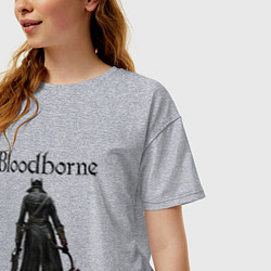 Футболка оверсайз женская Bloodborne, цвет: меланж — фото 2