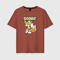 Женская футболка оверсайз Sonic