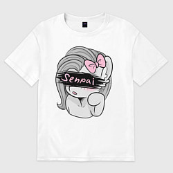 Футболка оверсайз женская Senpai, цвет: белый