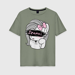 Футболка оверсайз женская Senpai, цвет: авокадо