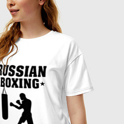 Футболка оверсайз женская Russian Boxing, цвет: белый — фото 2