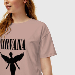 Футболка оверсайз женская NIRVANA, цвет: пыльно-розовый — фото 2