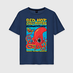 Футболка оверсайз женская Red Hot Chili Peppers, цвет: тёмно-синий