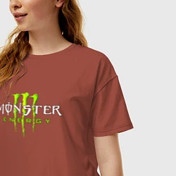 Футболка оверсайз женская MONSTER ENERGY, цвет: кирпичный — фото 2