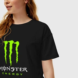 Футболка оверсайз женская MONSTER ENERGY, цвет: черный — фото 2