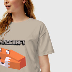 Футболка оверсайз женская MINERCRAFT, цвет: миндальный — фото 2