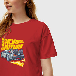 Футболка оверсайз женская Back to the Future, цвет: красный — фото 2