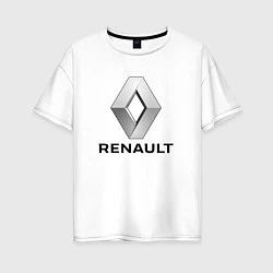 Футболка оверсайз женская RENAULT, цвет: белый