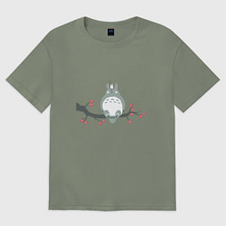 Футболка оверсайз женская Тоторо, цвет: авокадо