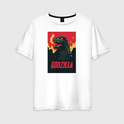 Женская футболка оверсайз Godzilla