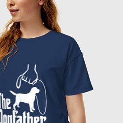 Футболка оверсайз женская The Dogfather - пародия, цвет: тёмно-синий — фото 2
