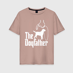 Женская футболка оверсайз The Dogfather - пародия