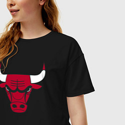 Футболка оверсайз женская Chicago Bulls, цвет: черный — фото 2