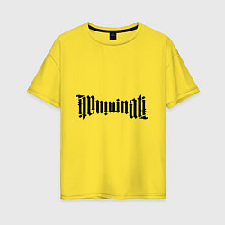 Женская футболка оверсайз Амбиграмма Иллюминати