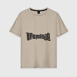 Женская футболка оверсайз Амбиграмма Иллюминати