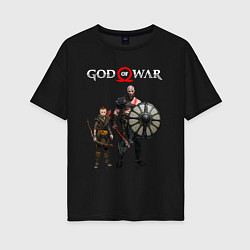 Футболка оверсайз женская GOD OF WAR, цвет: черный