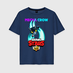 Женская футболка оверсайз BRAWL STARS MECHA CROW