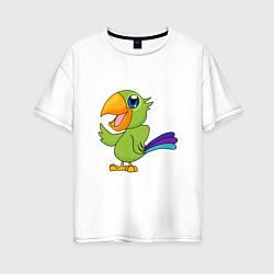 Женская футболка оверсайз Мексиканский Попугай