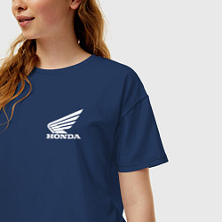Футболка оверсайз женская HONDA, цвет: тёмно-синий — фото 2
