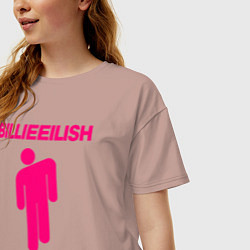 Футболка оверсайз женская BILLIE EILISH, цвет: пыльно-розовый — фото 2